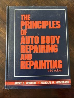 The Principles of Auto Body Repairing and Repainting - Navy Blue / Orange